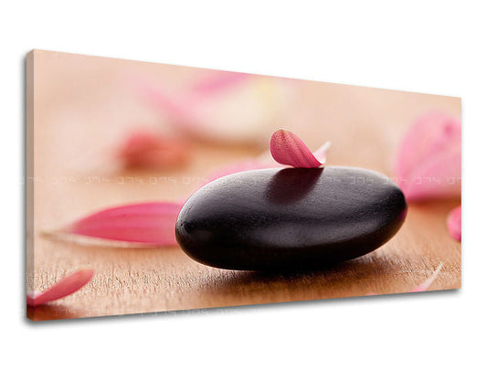 Класическа картина на платно с мотив ПАНОРАМА FENG SHUI, фенг шуй, пейзаж, природа в сиво нюанси, спокойна атмосфера, подходяща за хол – основна