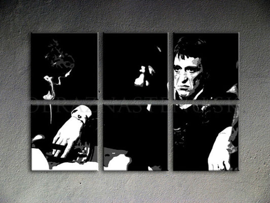 Ръчно рисувана картина POP ART SCARFACE-AL PACINO 150x100 cm - изображение 2
