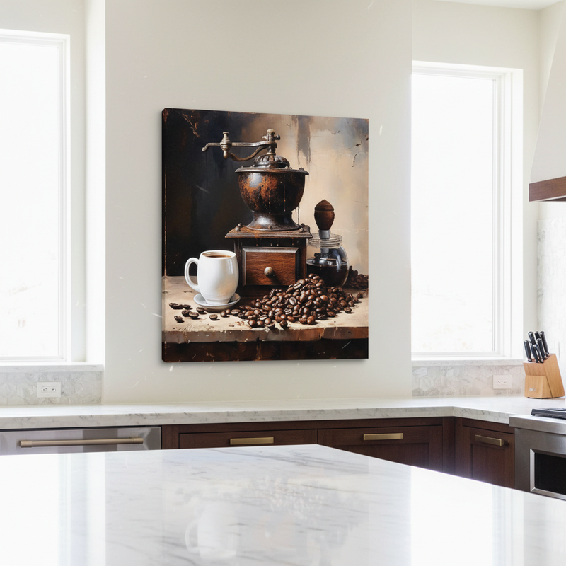 Картина с кафе върху канава за кухня Papilora