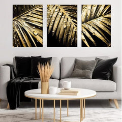 Златен щрих върху платно Тайната на природата 120x60 cm