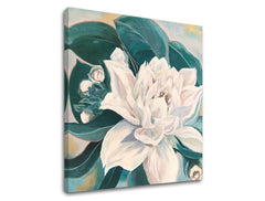 Изображението на платно КИТИЦА СЪС ЗЕЛЕНИ ЛИСТА 70x70 cm