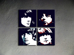 Ръчно рисувана картина POP ART BEATLES 100x100 cm