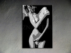 Ръчно рисувана картина POP ART NUDE WOMAN 70x100 cm