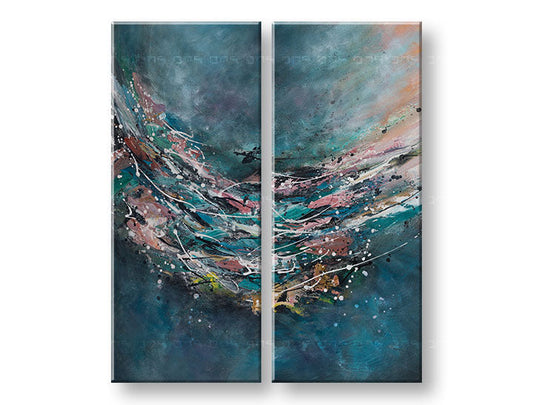Ръчно рисувана картина АБСТРАКТ от 2 части - 100x120 cm