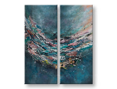 Ръчно рисувана картина АБСТРАКТ от 2 части - 100x120 cm