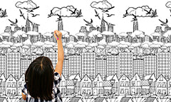 Детски тапет за рисуване TMDE001