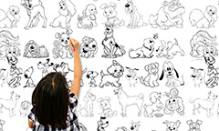 Детски тапет за рисуване TMDE007