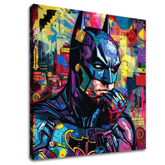 Модерна картина на платно с мотив Batman: Grafická ikona, енергична атмосфера, поп култура | Картина Batman: Grafická ikona – основна