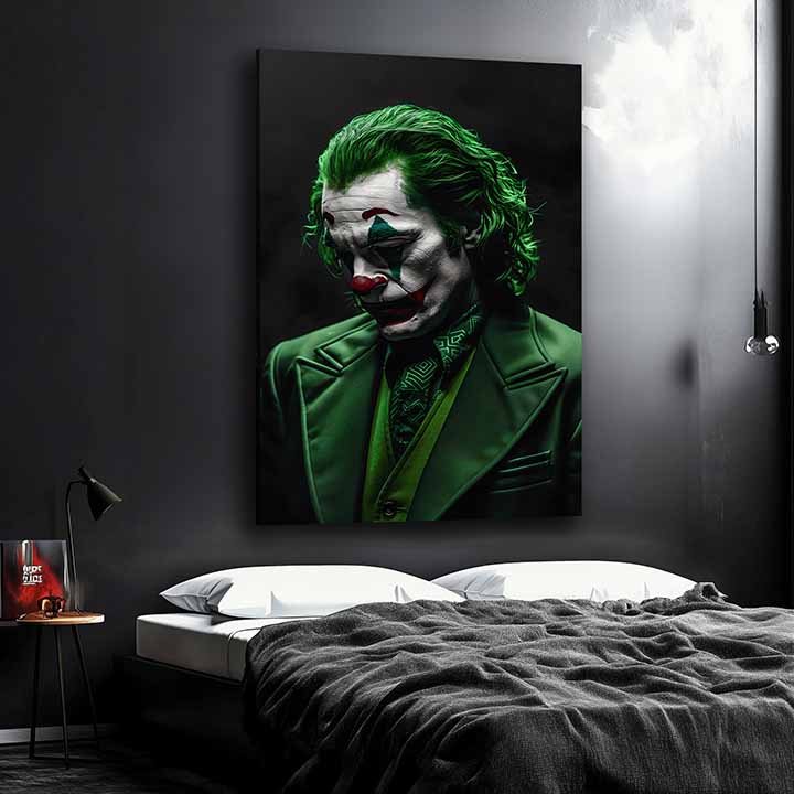 Модерна картина на платно с мотив Joker: Zrodenie šialenstva в черно нюанси, филмов свят | Картина Joker: Zrodenie šialenstva – продукт