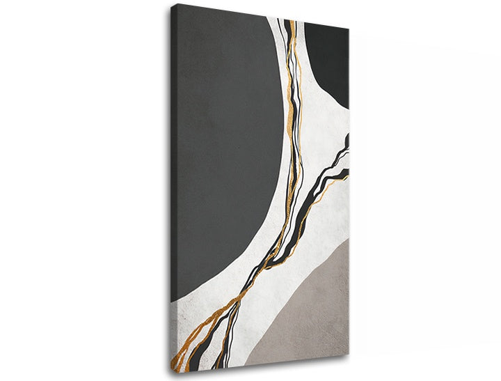 Индустриална картина с мотив АБСТРАКТ 003, природа в бяло-сиво нюанси | Картина на платно АБСТРАКТ 003, елегантност – преглед