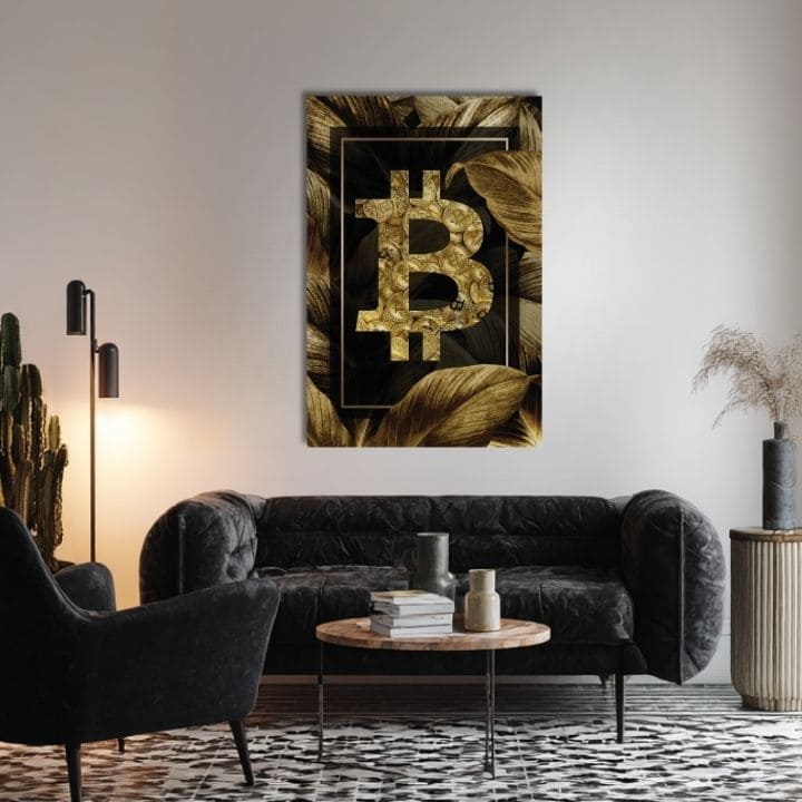 Картина на платно Zlatý Bitcoin - Модерна Kryptomotív - изображение 3