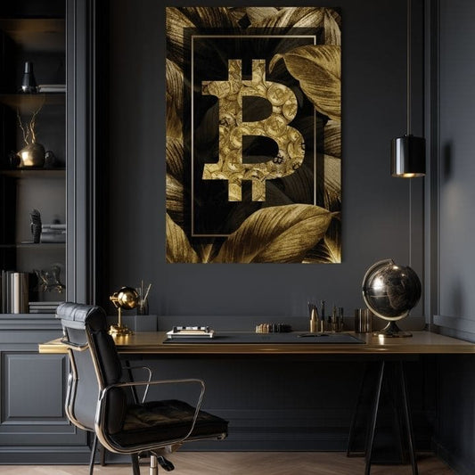 Картина на платно Zlatý Bitcoin - Модерна Kryptomotív - изображение 2