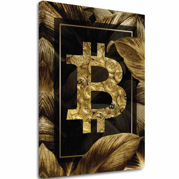 Картина на платно Zlatý Bitcoin - Модерна Kryptomotív - основно изображение
