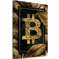 Картина на платно Zlatý Bitcoin - Модерна Kryptomotív - основно изображение
