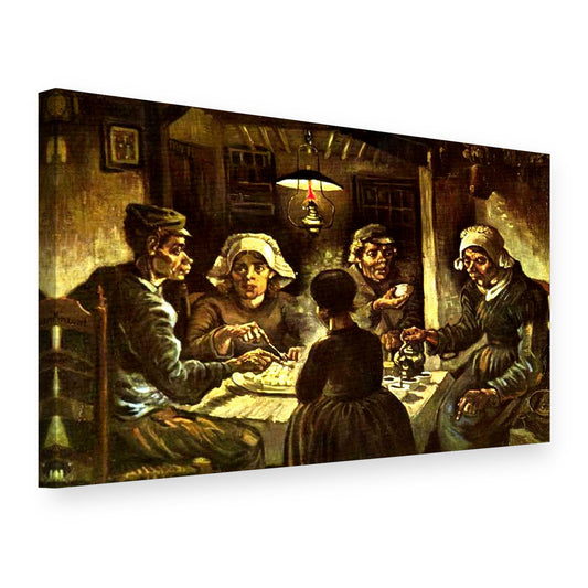 Картина на платно Селяни ядат картофи – Винсент ван Гог, 3D изглед