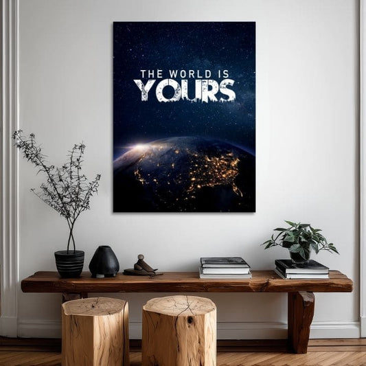 Картина на платно The World Is Yours - Inšpiratívna Декорация - изображение 2