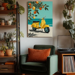 Картина на платно Vespa v Taliansku - Retro Ulička - изображение 3