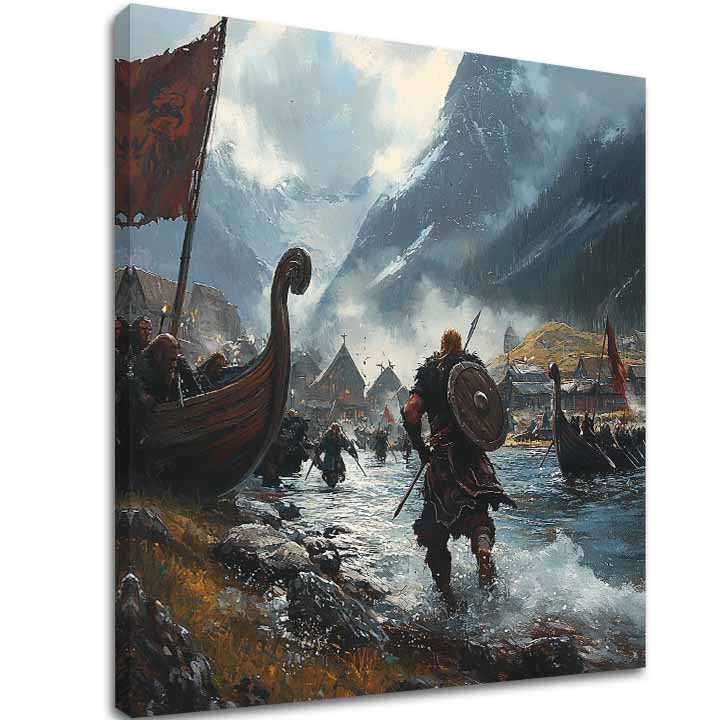 Картина на платно Викингите на Море - Historický Картина - основно изображение