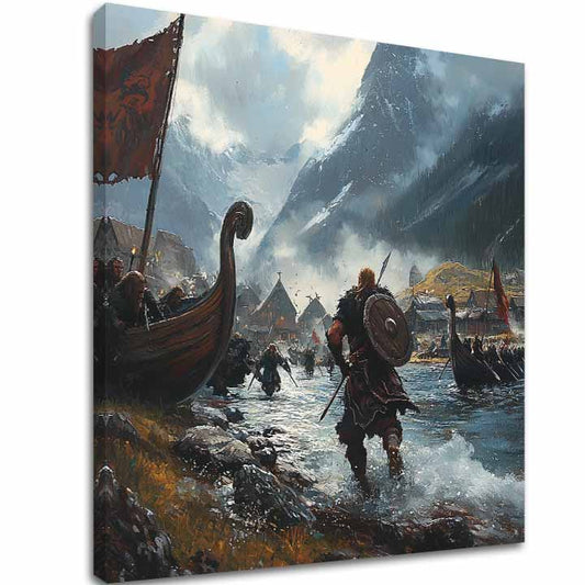 Картина на платно Викингите на Море - Historický Картина - основно изображение