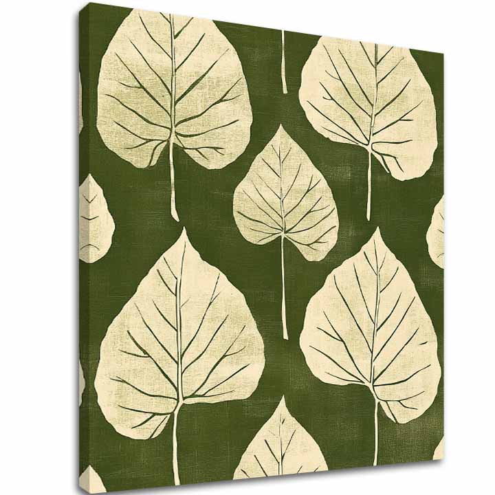 Картина на платно Zelené Listy - Botanický Motív - основно изображение