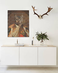 Картина на дърво животински портрет Kim - 60x80 cm - основно изображение