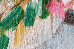 В скандинавски стил картина на платно с мотив карта, природа в бяло-бежово нюанси, уютна атмосфера, природа и пролетна атмосфера, подходяща за хол – продукт, изглед 4
