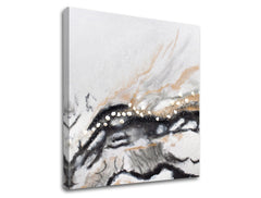 Индустриална картина на платно с мотив знаменита личност в бяло-бежово нюанси, спокойна атмосфера, природа и минимализъм, подходяща за работен кабинет – продукт