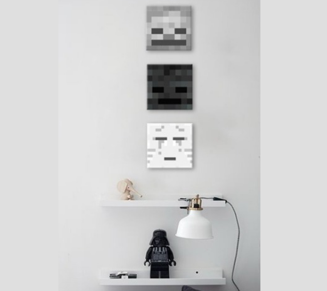 Модерна картина на платно с мотив пейзаж, цветя, природа в бяло-синьо нюанси, игрива атмосфера, минимализъм, трипанелно изпълнение, подходяща за хол – продукт, изглед 2