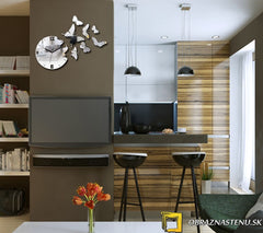 Модерни стенни часовници MIRROR BUTTERFLIES NH025