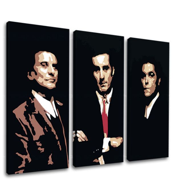 Модерна картина на платно с мотив Goodfellas - Najlepšie mafiánske roly в черно-бежово нюанси, слава | Най-голям mafiáni na платно Goodfellas - Najlepšie mafiánske roly – продукт, изглед 2