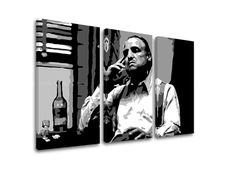 Поп арт картина с мотив Marlon Brando, пура, бутилка в бяло-сиво нюанси | POP Art картина Marlon Brando, филмов свят и сила и мощ – преглед