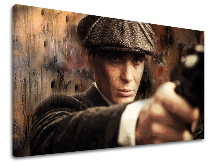 Модерна картина с мотив мъж, детски мотив, цветя в бяло-бежово нюанси | Peaky Blinders mafiánsky картина 3, сила и мощ – преглед