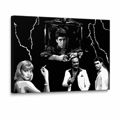 Ръчно рисувана картина POP Art AL PACINO 1 брой al15 – 3D визуализация на ръчно рисувано платно на бял фон. Доминиращи цветове: черно, бяло, сиво.