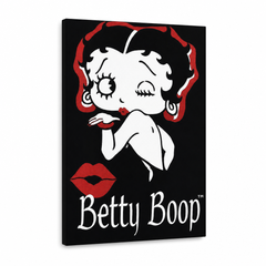 Ръчно рисувана картина POP Art Betty Boop 1 брой bb – 3D визуализация на ръчно рисувано платно на бял фон. Доминиращи цветове: черно, червено, бяло.