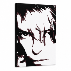 Ръчно рисувана картина POP Art David Bowie 1 брой db – 3D визуализация на ръчно рисувано платно на бял фон. Доминиращи цветове: черно, кафяво, бяло.
