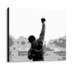 Ръчно рисувана картина POP Art ROCKY 1 брой rocky – 3D визуализация на ръчно рисувано платно на бял фон. Доминиращи цветове: черно, бяло, сиво.