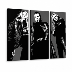 Ръчно рисувана POP Art картина Apocalyptica 3 част apo – 3D визуализация на ръчно рисувано платно на бял фон. Доминиращи цветове: черно, бяло, сиво.