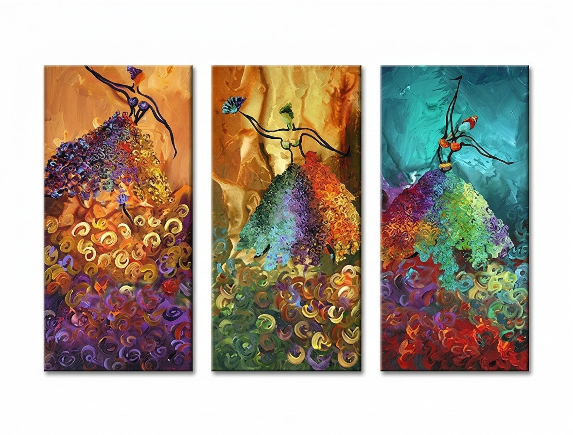 Ръчно Ръчно рисувана картина DANCERS 90 x 70 cm