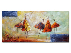 Ръчно Ръчно рисувана картина DANCERS 40 x 80 cm