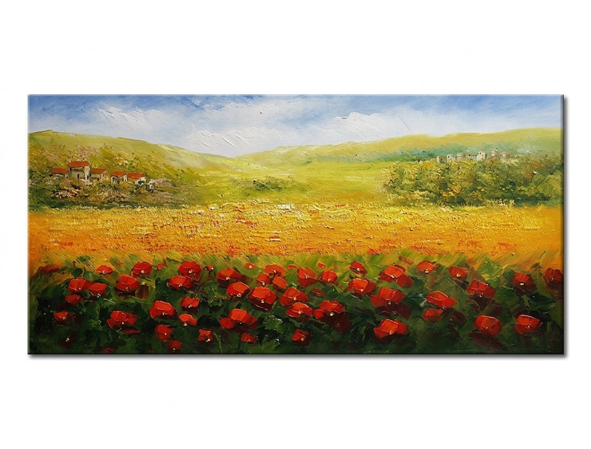Ръчно Ръчно рисувана картина ПЕЙЗАЖ 120 x 60 cm