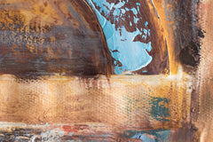 Ръчно рисувана картина на платно с мотив знаменита личност в кафяво-синьо нюанси, спокойна атмосфера, природа, подходяща за хол | Рисувана картина за стена АБСТРАКТ – продукт, изглед 6