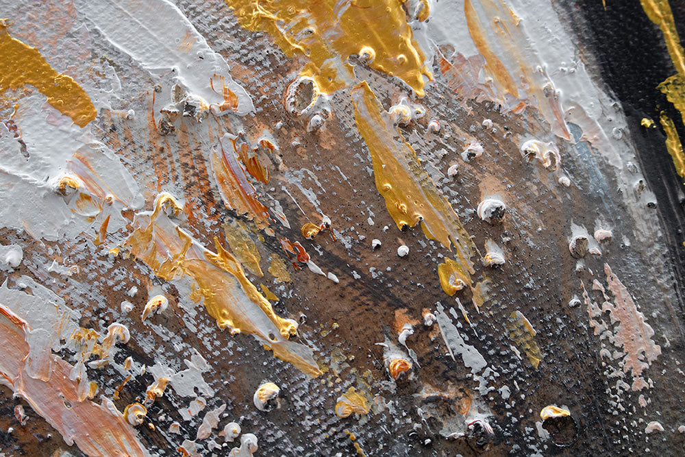 Модерна картина на платно с мотив КОН 75x75 cm, кон в кафяво нюанси, рустикална атмосфера, природа и сила | Рисувана картина за стена КОН 75x75 cm – продукт