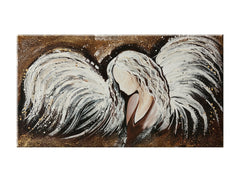Ръчно рисувано изкуство за стена АНГЕЛ 120 x 60 cm