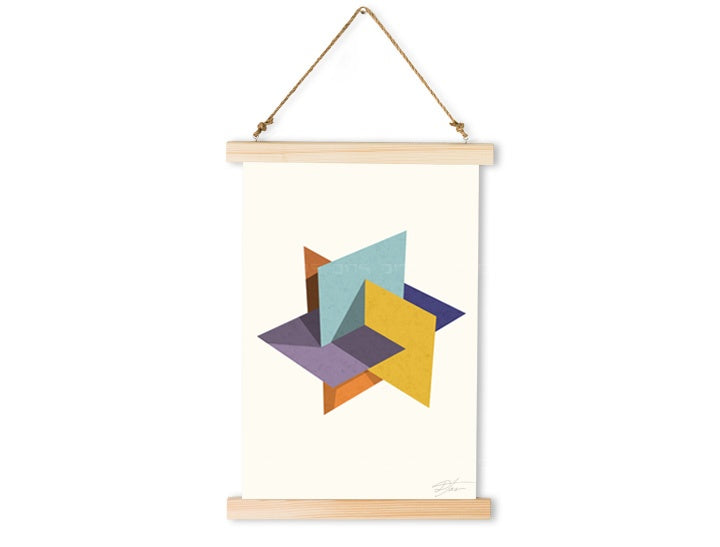 Модерна картина на платно с мотив Sketch of Impossible Contrast в бяло-тюркоазено нюанси, спокойна атмосфера, минимализъм | Висящо платно за стена Sketch of Impossible Contrast – основна