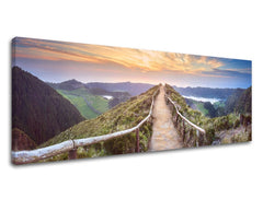 Класическа картина с мотив HORY, пейзаж, карта в кафяво-оранжево нюанси | Картина за стена HORY_058-14, природа – преглед
