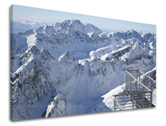 Индустриална картина с мотив СЛОВАКИЯ, планини, сняг в бяло-синьо нюанси | Картина за стена СЛОВАКИЯ, природа – преглед