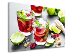 Класическа картина с мотив LETNÝ DRINK в зелено-червено нюанси | Картина за стена LETNÝ DRINK_089-11 – преглед