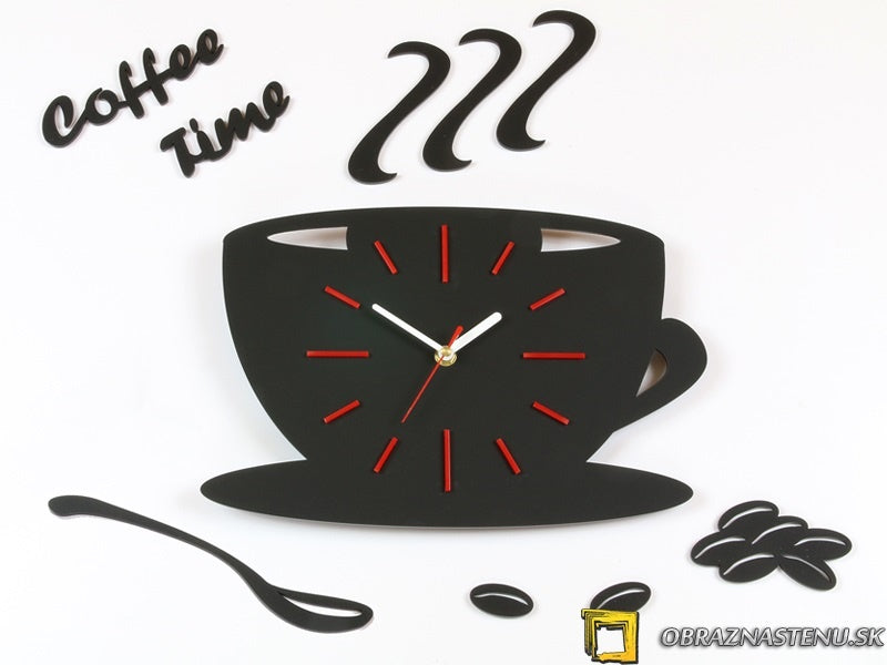 Модерни стенни часовници Red Satin Cup NH041